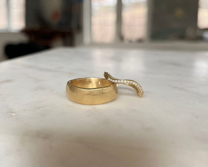 Wide Wave and Wave Love Ring