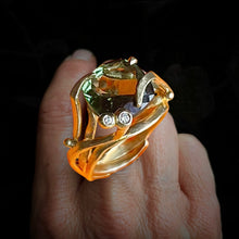 Load image into Gallery viewer, Floating Indigolite Ring