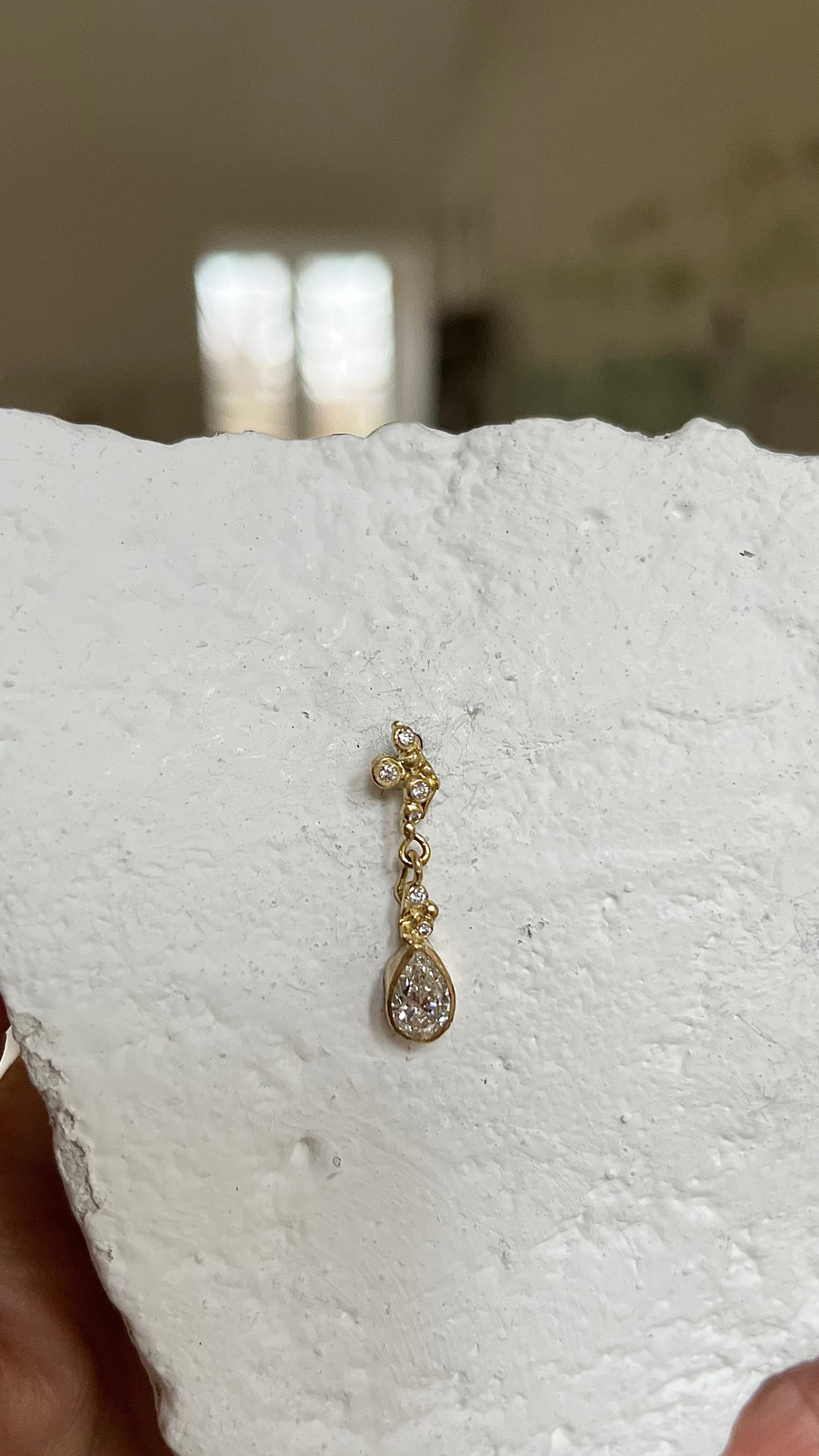 Cleansing Diamond Drop Earring