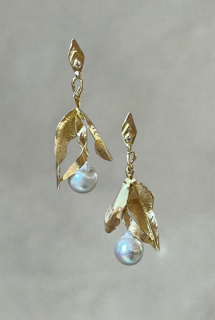 Swirling Pearl Earrings