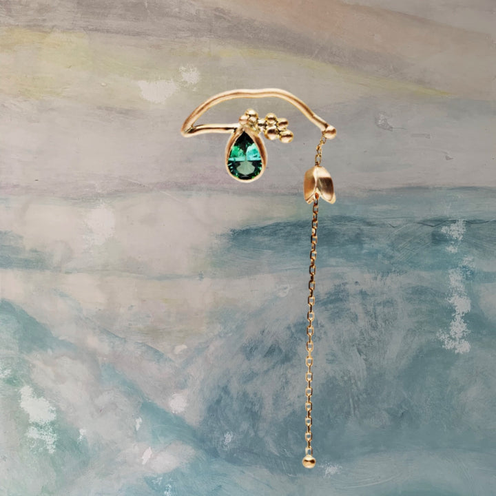 Elver Earring Green Tourmaline