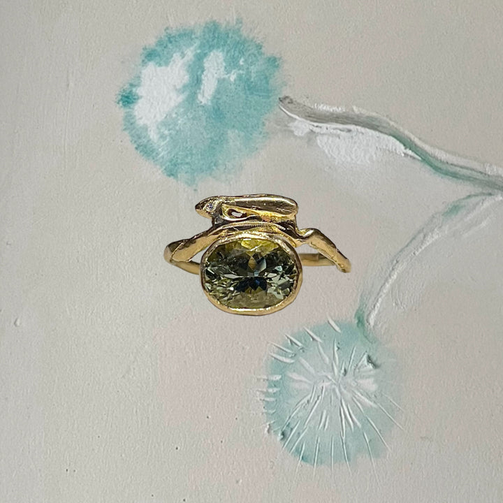 Tourmaline Hare Ring