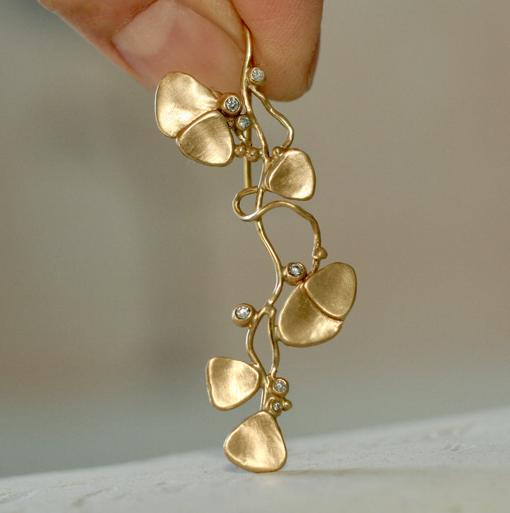 Long Gingko Single Earring