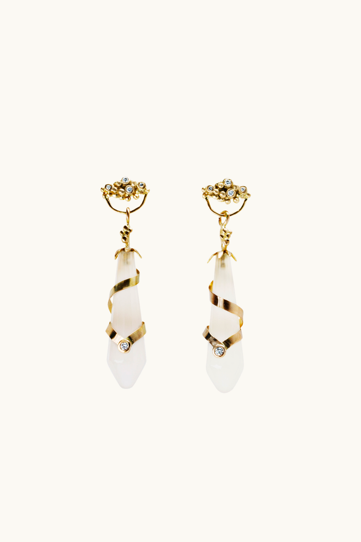 Calling Sophia White Moonstone Earrings